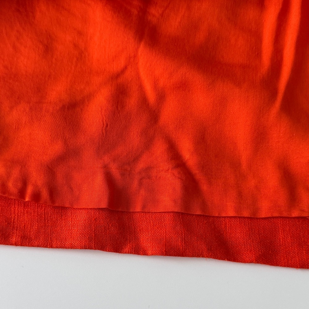 Alex Marie Bright Orange Wide-Leg Embroidered Hem Pants - Picture 13 of 13